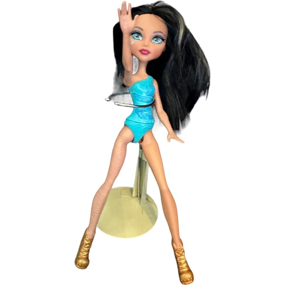 Monster High Cheer Fearleader Ghoul Spirit Cleo De Nile Doll 2016 Blue Leotard